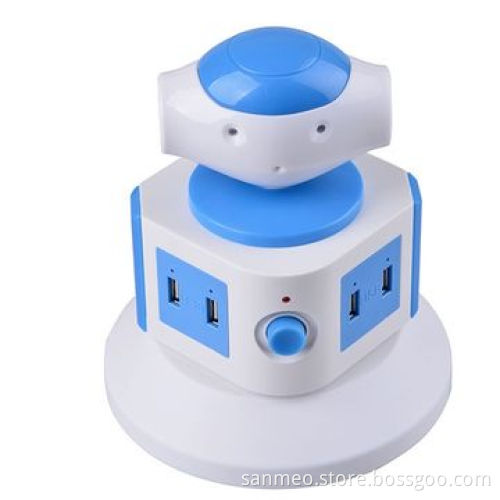 Intelligent Table, UK, Universal Stand Socket Adapter, Detachable Vertical Power. 1-4 Floors w/USB